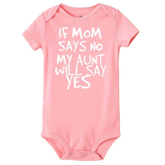 Other - Baby girl daughter bodysuit aunt mom light pink